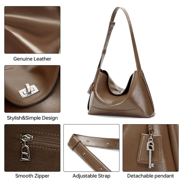7651 LAFESTIN Leather Crossbody Bags Designer Shoulder Bag Spring Summer